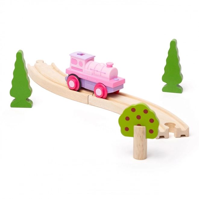 Bigjigs Rail Elektrische Locomotief Sterke Roze