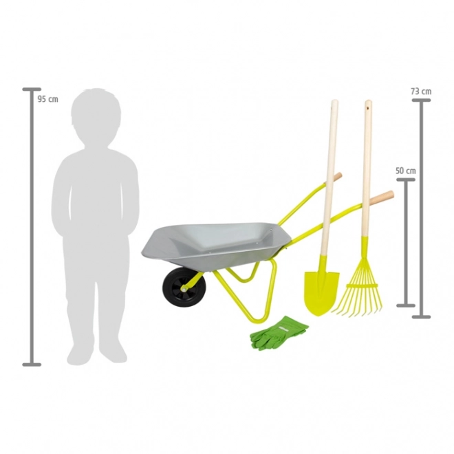 Gardener Set with Wheelbarrow, Tools and Gloves
