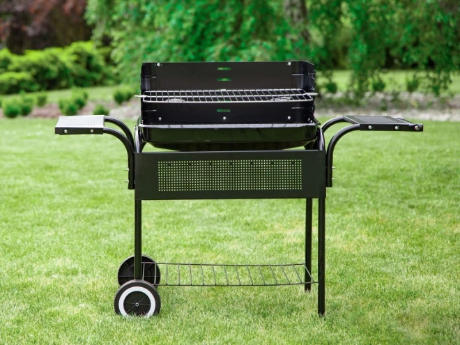 Garden Grill with Adjustable Grate and Wheels