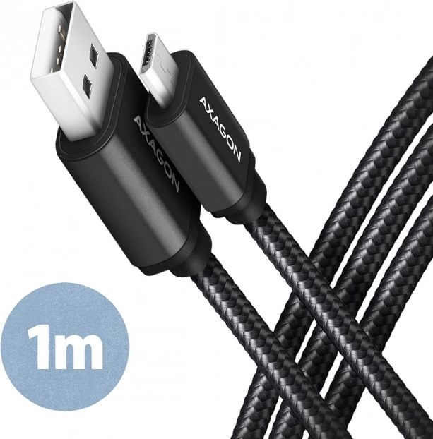 Câble MicroUSB AXAGON BUMM-AM10AB 1 m 2,4 A