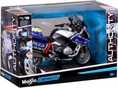 Metallmodell eines polnischen Polizeimotorrads 1/18