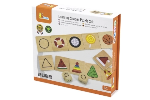 Houten educatieve puzzel VIGA – passende vormen
