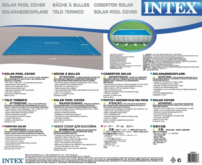 Couverture solaire pour piscine 7,32 x 3,66 m