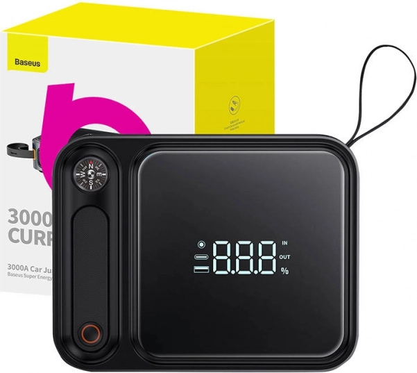 Starthilfe‑Powerbank fürs Auto Baseus Super Energy Ultra 3000 A – schwarz