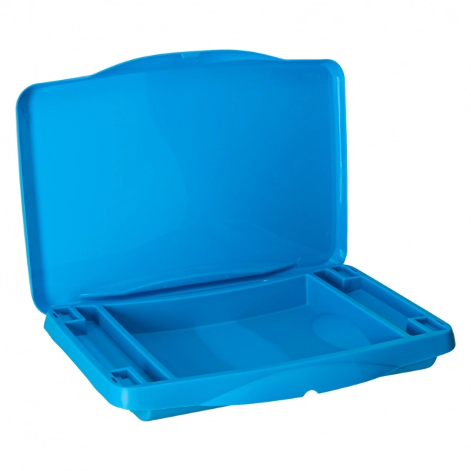 Kinder tafel voor auto met opbergruimte blauw
