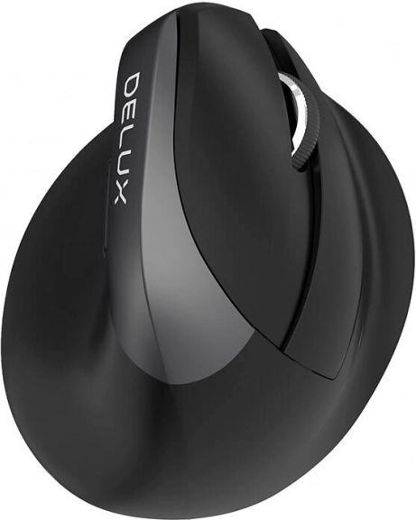 Delux M618 Mini souris verticale sans fil – noire