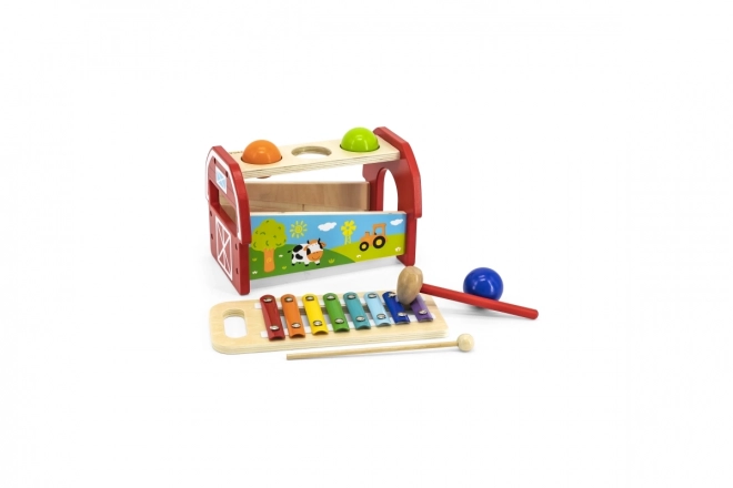 Wooden Hammer Toy and Xylophone