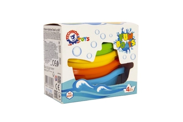 Kleurige speeltjes voor in het water voor kinderen - kunststof bootjes