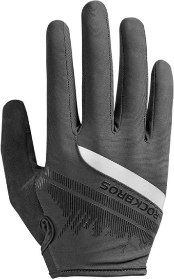 Rockbros Vollfinger-Fahrradhandschuhe Schwarz M
