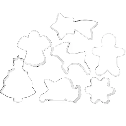 Weihnachtliche Ausstechformen aus Metall 7-teilig