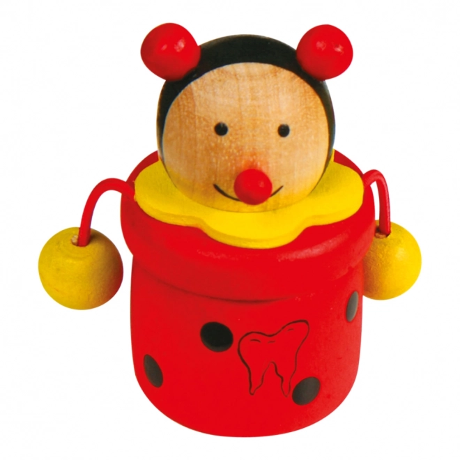 Houten doosjes voor tandjes Dieren 4 stuks