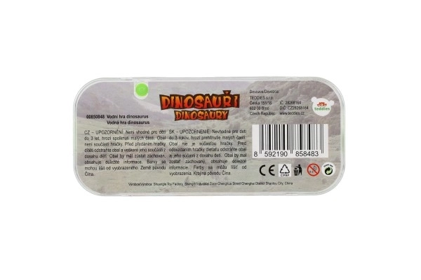Jeu d'eau casse-tête 15,5x7cm plastique dinosaure 4 types 24 pcs dans une boîte
