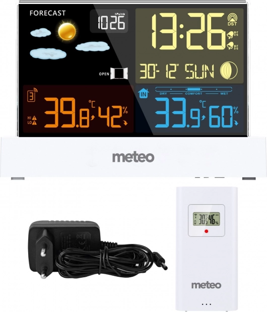 Meteo SP110B draadloos weerstation met DCF, wit