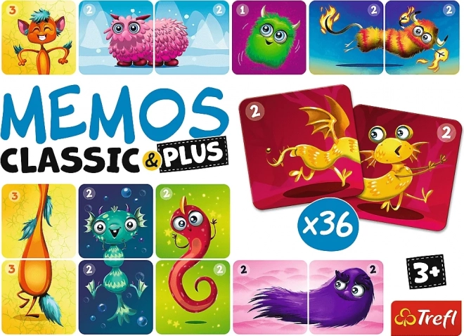 Pexeso Klassiek & Plus Schattige Monsters 3in1