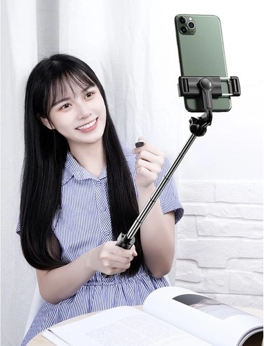 Perche télescopique et support rotatif 360°