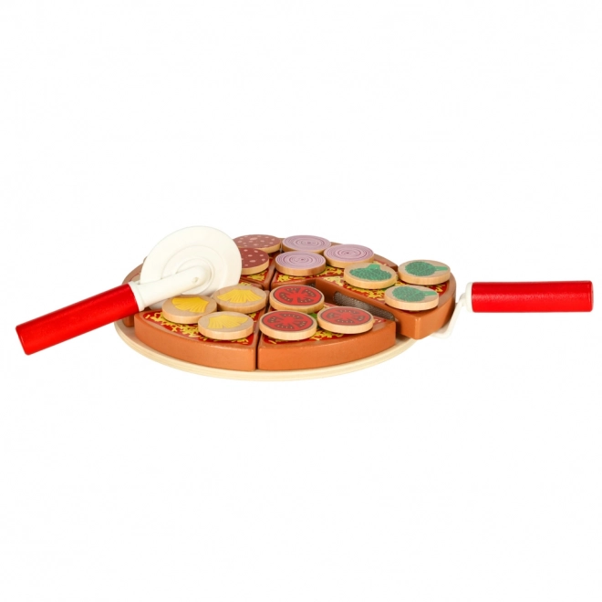 Houten speelset Pizza met accessoires