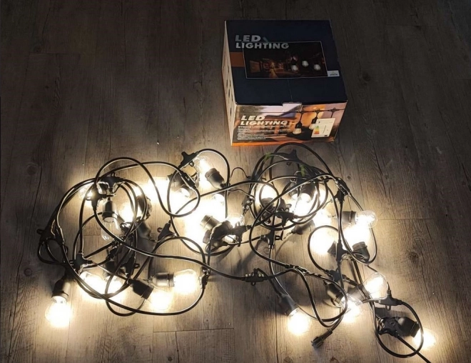 LED-Gartenlichterkette mit 10 Lampen