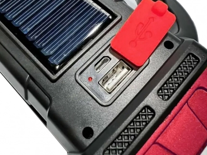 Zonne-energie draagbare LED zaklamp met powerbank