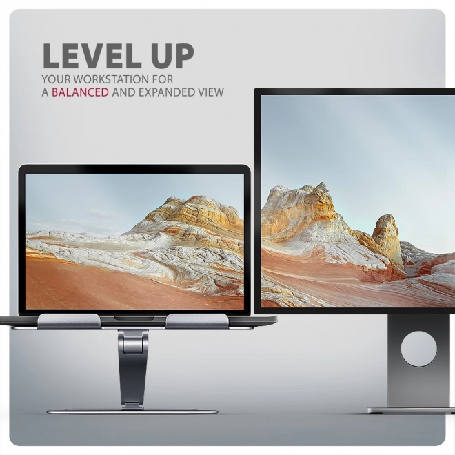 Laptopstandaard AXAGON STND-LQ van aluminium, 10-16", verstelbare hoek