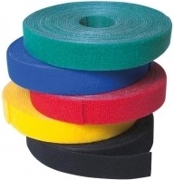 Organisateur de câbles, rouleau de 4 m, velcro, vert