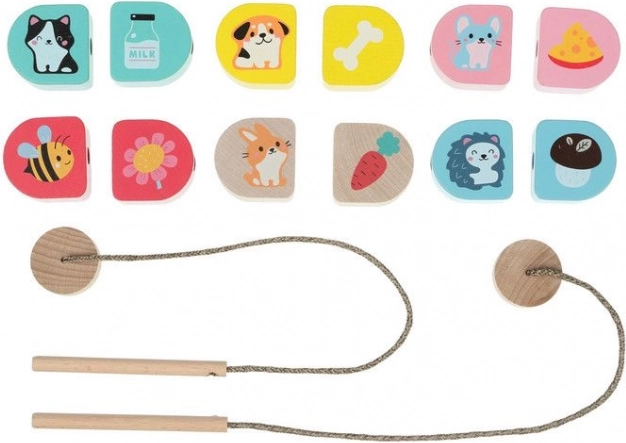 Cubika What We Eat – lacing wooden set