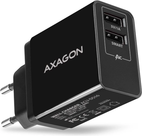AXAGON slimme netlader 16 W, 2× USB-A