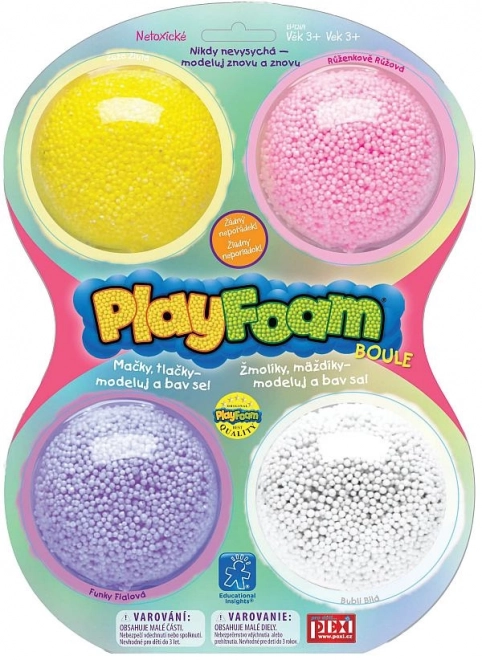 PlayFoam® Modelinaglom / Klei bolletjes 4 kleuren