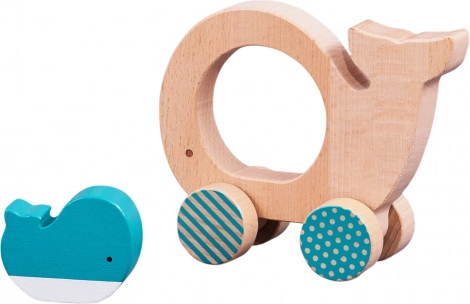 Two toys in one: whale and removable calf
