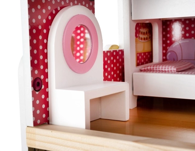 Houten poppenhuis met meubels 90 cm
