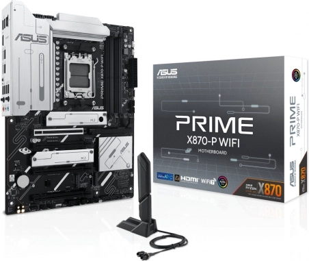 Asus Prime X870-P WiFi – carte mère AM5 avec DDR5, HDMI et USB‑C