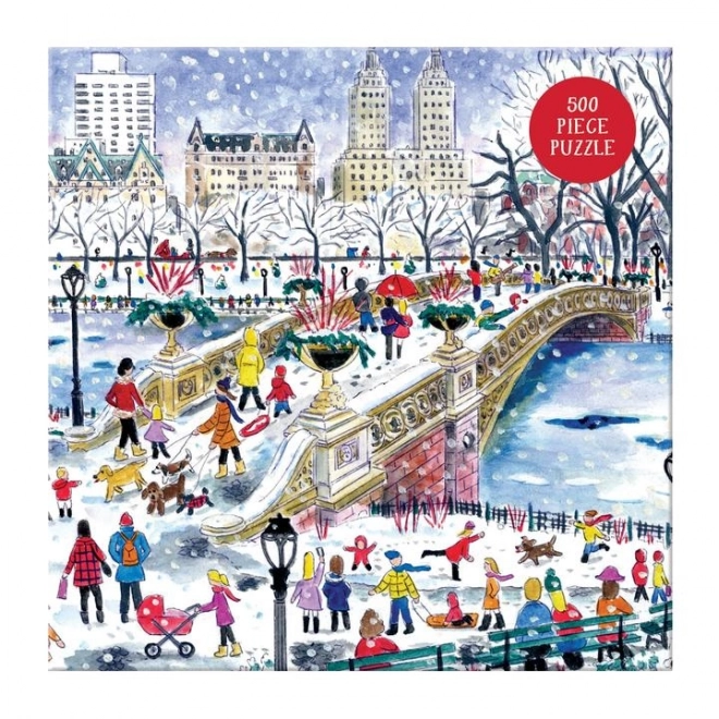 Vierkante puzzel Bow Bridge in Central Park 500 stukken