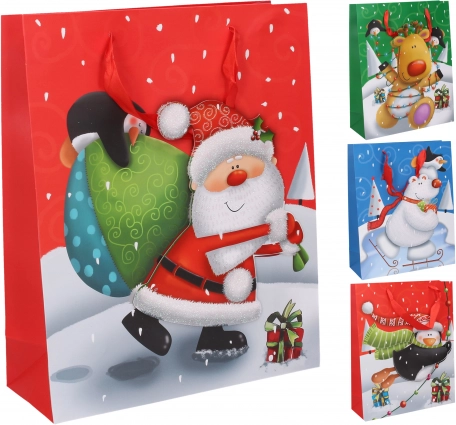 Gift Bag M 26 × 32 × 10 cm – Christmas motifs