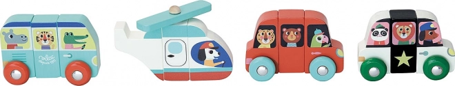 Vilac puzzle magnétiques en bois – transports