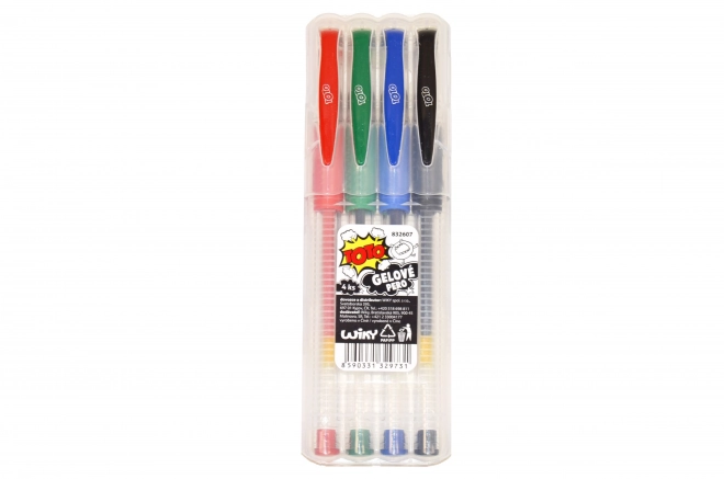 Set van 4 gelpennen