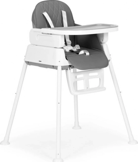ECOTOYS 3-in-1 foldable baby high chair, gray