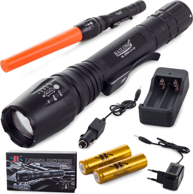 Militaire tactische zaklamp met CREE XM-L3-U3 LED’s Bailong