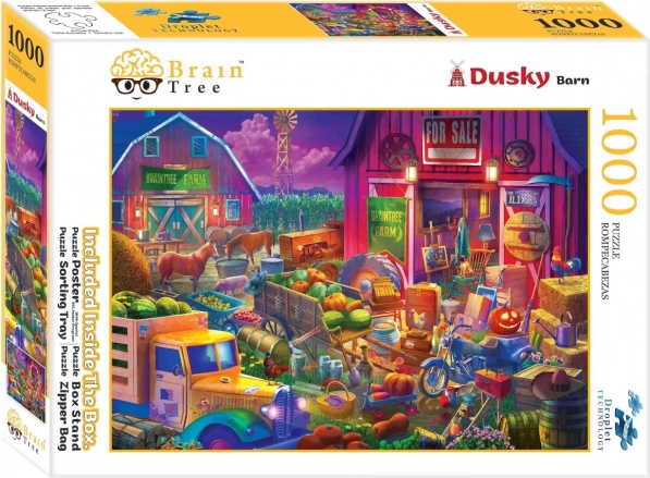 Puzzle Brain Tree schemering op het erf (1000 stukjes)