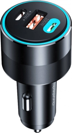 Auto-Ladegerät USB-C und USB-A 130W Schwarz