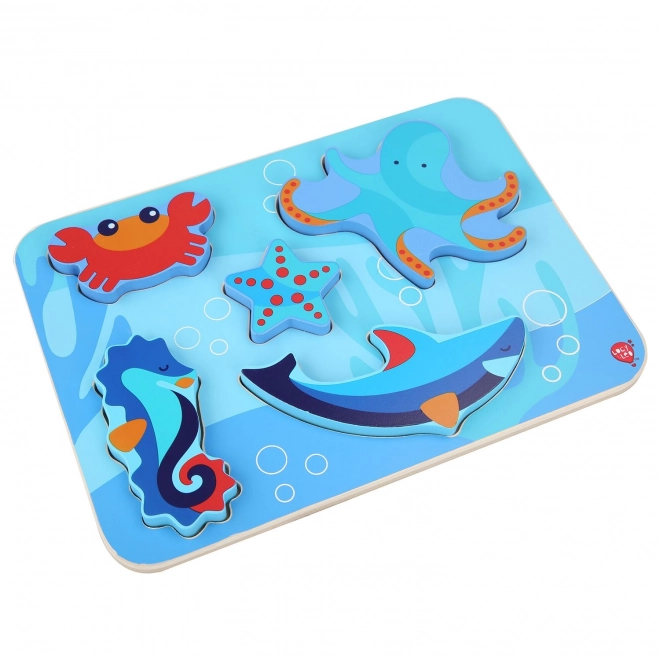 Lucy & Leo Zee Dieren - houten inlegpuzzel 6 stukken