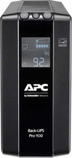 APC Back-UPS Pro 900 VA UPS with AVR and LCD, 6x C13