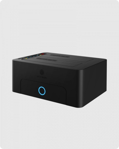 Icy Box Docking- und Klonstation für 2x 2,5"/3,5" SATA HDD/SSD mit USB 3.0, UASP und SATA III