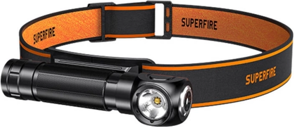 Hoofdlamp 2-in-1 SUPERFIRE TH04 met 600 lm en USB‑C