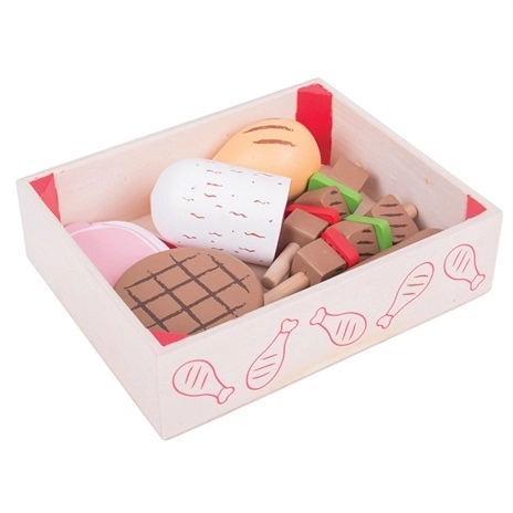 Bigjigs Toys Houten Vleeswaren in Doos