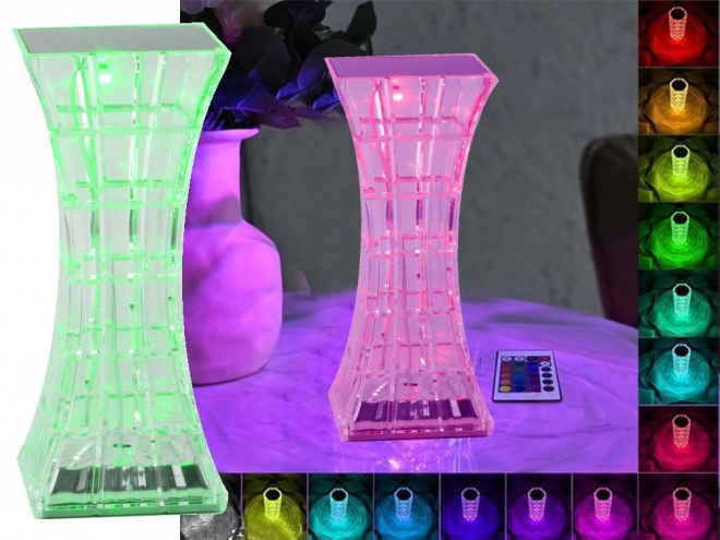 Crystal RGB LED Night Lamp with Remote Control