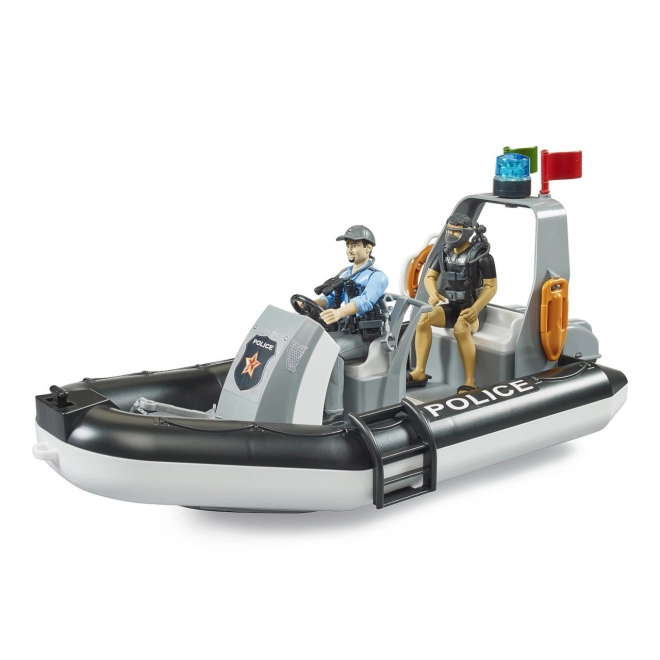 Bruder Politieboot met Agent en Duiker