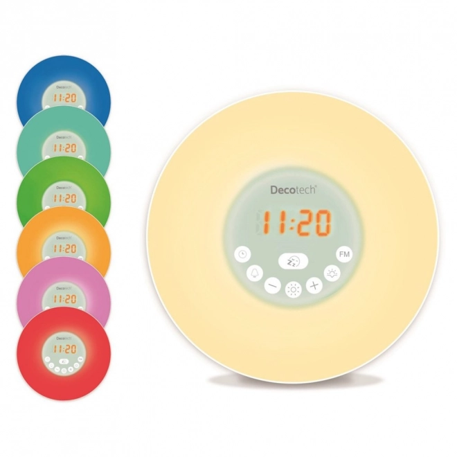 Farbenfroher Wecker DecoTech mit Sonnenaufgangssimulation