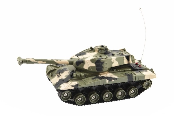 RC tank plastic 27cm 27MHz op batterijen + oplaadpakket met geluid in doos 37x17x19cm