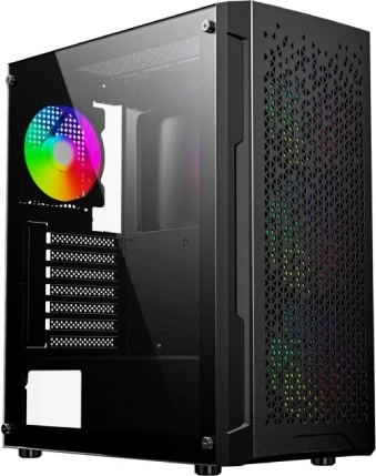 boîtier gaming fornax 400x avec verre trempé et ventilateurs argb
