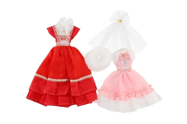 Kleding met accessoires voor poppen 2 stuks