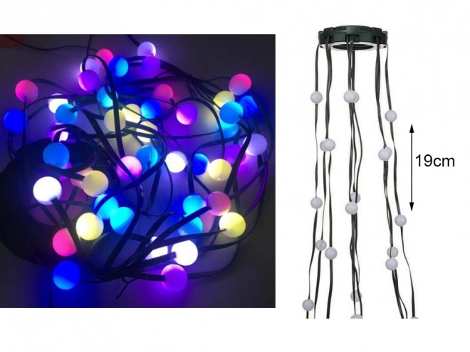 Weihnachtsbaumlichter 64 LED RGB Vorhangbeleuchtung
